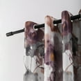 thumbnail image 3 of VOGOL Modern Abstract Floral Print Pattern Light Blocking Blackout Windows Curtain for Living Room Studio, Top Grommet, 2 Panels Set, W52xL84 inch, Purple, 3 of 8