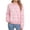 Pink, variant on Tauxra Sweaters for Women Long Sleeve Casual Knit Pullover, Fall Fashion Crewneck Solid Color Sweater, Soft Polyester Top for Daily Wear Office to Weekend