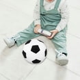 thumbnail image 2 of ColoMX Jugues de fútbol multifuncional de fútbol juguete peluche lujoso juguete de fútbol forma de fútbol almohada negro, 2 of 7