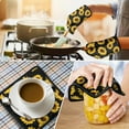thumbnail image 4 of Black Sunflower Kitchen Oven Mitt and Pot Holder Sets 4 Pcs for Baking, Cooking and Grilling, Heat Resistant Up To 392 °F, 4 of 7