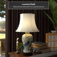 thumbnail image 2 of Oriental Furniture 29" Floral White Porcelain Lamp, table lamp, Traditional, living room décor, 2 of 6