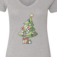 thumbnail image 4 of Inktastic Christmas Tree Women's V-Neck T-Shirt, 4 of 5