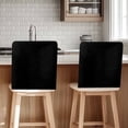 thumbnail image 3 of Pure Black Chair Back Covers, Removable Chair Covers for Dining Chairs Set of 4, Washable Chairs Slipcovers Back Seat Protector for Wedding Party 19"x20", 3 of 9