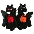 thumbnail image 6 of ASFGIMUJ Boys Girls Bat Monster Soft Cartoon Romper Bodysuits Outfits With Wing Hat 3Pcs, 6 of 8