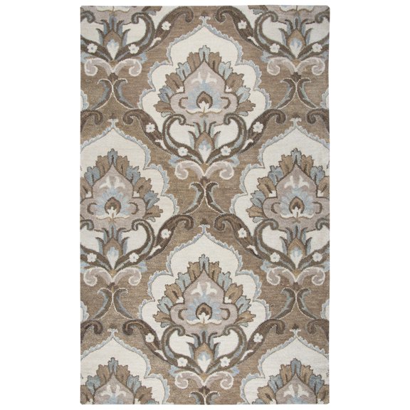 Gatney Rugs Majestic Area Rug LO9987 Mocha Petals Floral 10' x 10' Round
