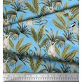 thumbnail image 2 of Soimoi Polyester Crepe Fabric Leaves & Lemur Animal Fabric Prints by Yard 42 Inch Wide, 2 of 3