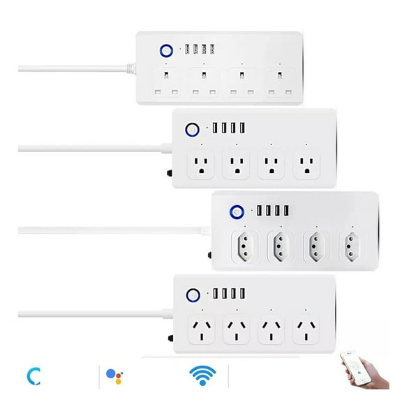 Tuya Smart Power Strip USB Charge Outlet Remote By Intelligent Assistants Home Office