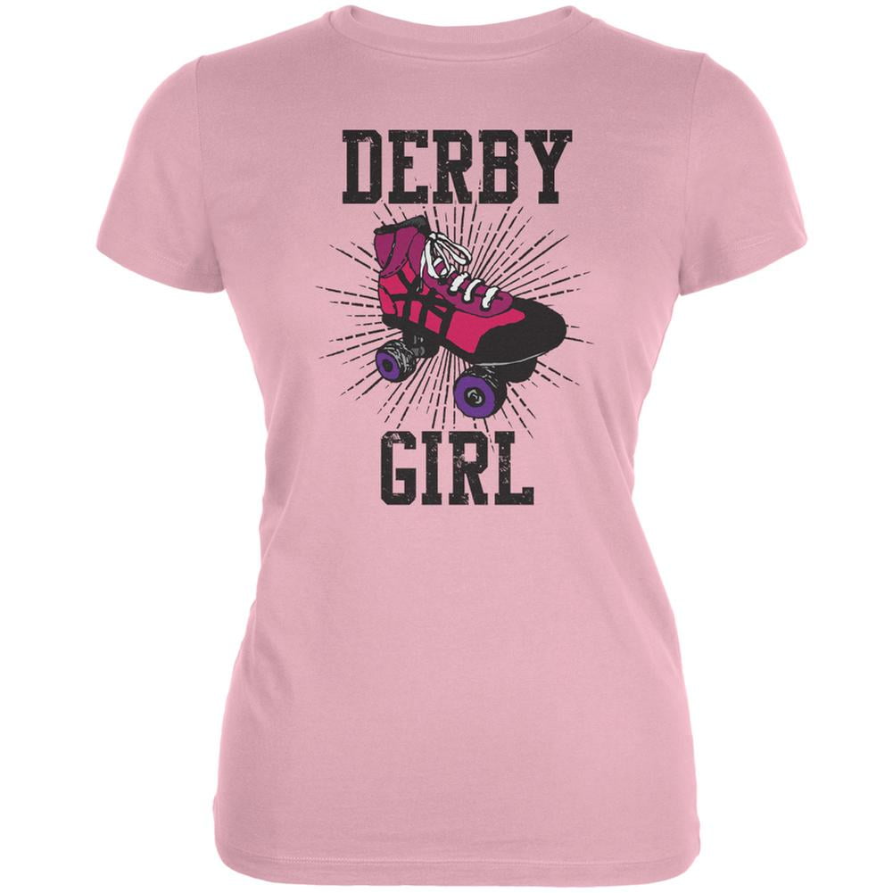 Roller Derby Derby Girl Pink Juniors Soft TShirt XLarge