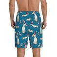 thumbnail image 4 of Lsque Festive Dachshund Fun Mens Sleep Pajama Shorts,Short Pajama Pants, Cotton Ultra-Soft Knit-4X-Large, 4 of 9