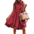 thumbnail image 4 of VONDA Robe Sans Manches à Volants pour Femmes Robe Mini Ample Décontractée d'Été, 4 of 6