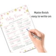 thumbnail image 2 of Pink and Gold Stars Baby Shower Game — BABY TRIVIA Game — Pack of 25 — GIRL Baby Shower Games, Fun Baby Facts Game, Baby Girl Shower Activity, Twinkle Twinkle Little Star Theme Shower G820-TRV, 2 of 4