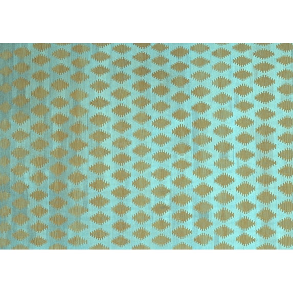 Ahgly Company Indoor Rectangle Abstract Light Blue Contemporary Area Rugs, 7' x 9'