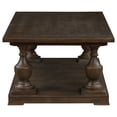thumbnail image 4 of Homestock Lakeside Living Rectangular Coffee Table With Turned Legs And Floor Shelf Coffee Table - 30"D X 50"W X 19"H, Plank Design Floor Shelf, Elongated Turned Legs, 4 of 5