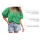 thumbnail image 4 of Blusa PRETTYGARDEN para Mujer Verde con Encaje y Cuello en V Talla Pequeña, 4 of 8