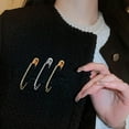 thumbnail image 2 of 10Pcs/12Pcs Large Safety Pins 2 Inch Decorative Rhinestone Brooch Women Brooch Pins For Clothes, 2 of 8