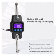 Micro Crane Scale 300kg 50g Heavy Duty Rechargeable Hanging Hook Scales Digital Steel Weight Balance ,Easy Use