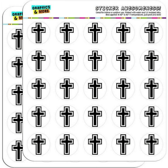 Cross Christian Religious 50 1" Planner Calendar Scrapbooking Crafting Stickers