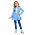 thumbnail image 2 of Blue Halloween Costumes Rise of Red Cosplay 2Pcs, Jumpsuit and Gloves Outfit, Dress-Up Apparel for Anime Themed Party Events, 2 of 8