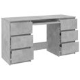 thumbnail image 3 of vidaXL Writing Desk Concrete Grey 140x50x77 cm Engineered Wood, 3 of 5