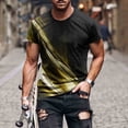 thumbnail image 2 of 3D Light Graphic Tees for Men Summer Stylish Casual T-Shirts Elastic Slim Fit Tops Beach Vacation Short Sleeve Shirts, 2 of 6
