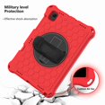 thumbnail image 2 of Dteck For Samsung Galaxy Tab A7 10.4" Case SM-T500 T505 (2020) Heavy Duty Shockproof With Pencil Holder Rotating Kickstand Hand/Shoulder Strap Cover, Red+Black, 2 of 5