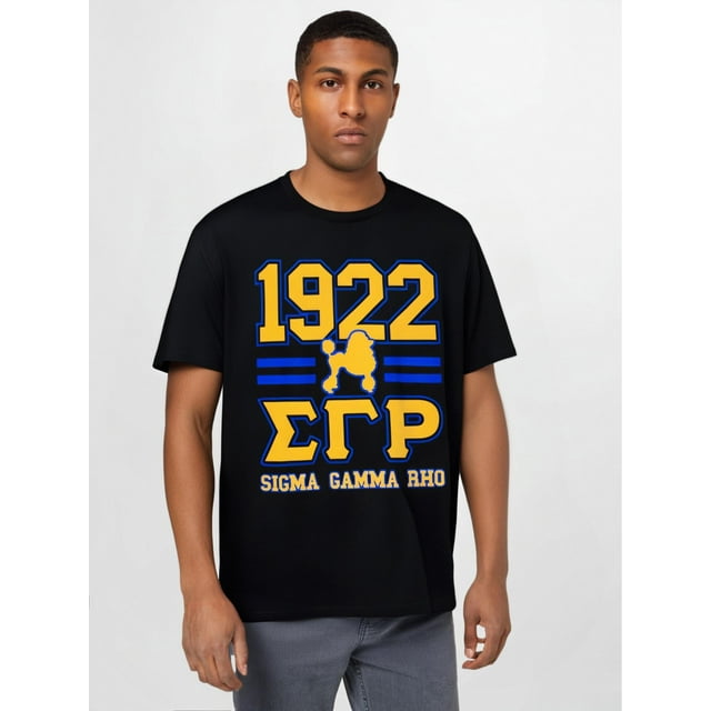 Sigma Gamma Rho Paraphernalia, Sigma Pretty Poodles Sorority T-Shirt Selected Pure Cotton Interesting Design DIY Short Sleeve T-shirt for Men, Soft and Breathable, Suitable for All Seasons, Comfortab