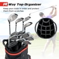 thumbnail image 3 of Topbuy Golf Cart Bag Lightweight Portable Golf Club Bag with 14-Way Dividers 8 Zippered Pockets Including Cooler Bag Rain Hood and Shoulder Strap for Men Women Black, 3 of 7