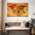 thumbnail image 3 of Elephant Stock Old Compass World Map Wall Art - Horizontal Canvas Wall Art - Living Room Wall Decor - Map Canvas - Orange And Yellow Decor - 48" x 32", 3 of 8