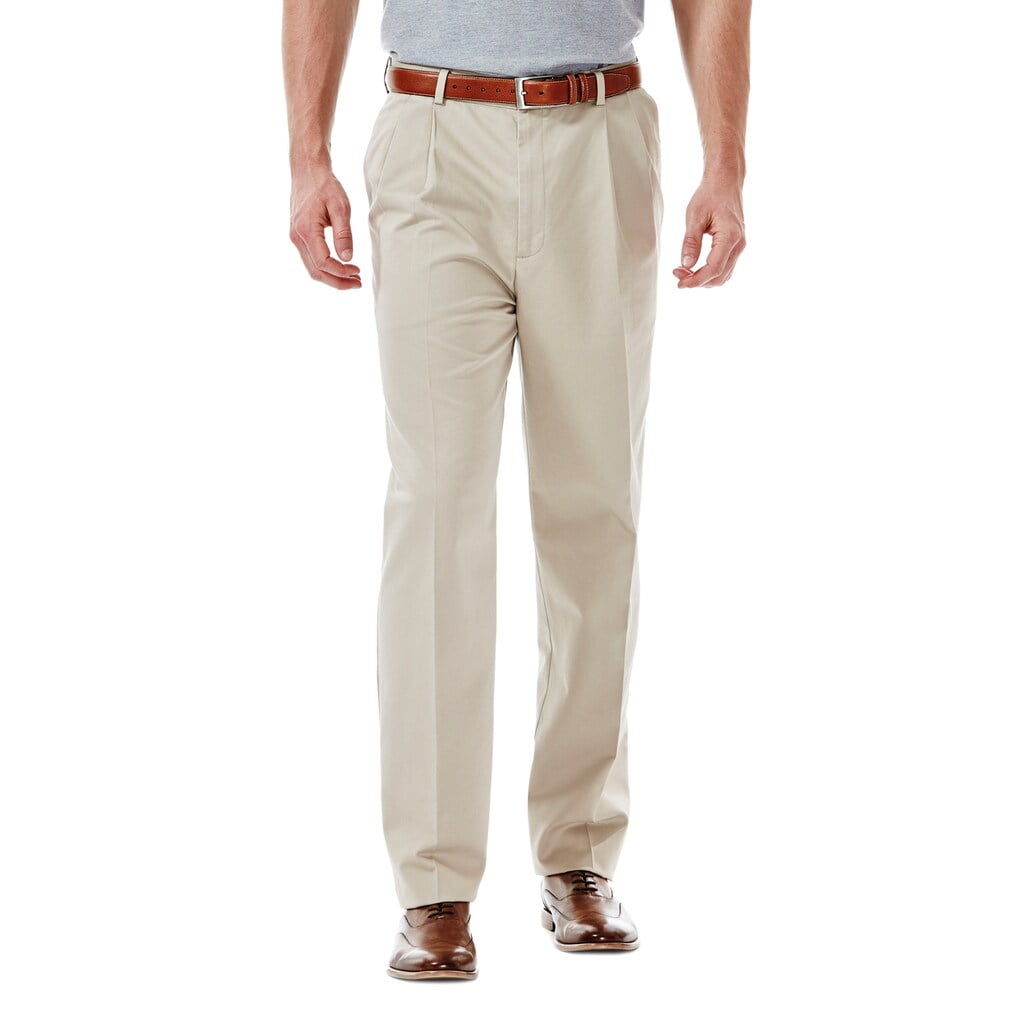 Men's Haggar Work to Weekend Classic-Fit Pleated Expandable Waist
