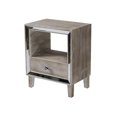thumbnail image 1 of Bon Marche 1-Drawer Accent Cabinet with Mirror Accents - White Washed, 1 of 1