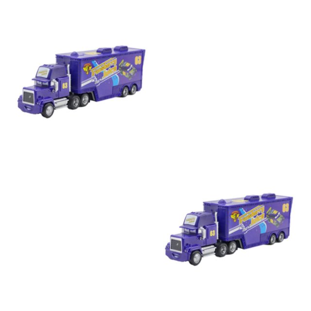 Ounissouiy Pixar Cars de Metal resistente y duradero, juguetes para niños, , tío Macks, modelos de coches ABS, camión contenedor 63 Camión contenedor 63 2Conjunto