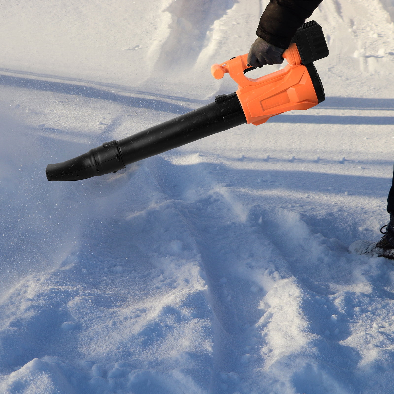 24V Cordless Leaf Blower 540 CFM 12000rpm 6 Speeds Battery Fast Charger Orange Lawn Care