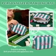thumbnail image 2 of Mahjong Tile Bag White Striped Embroidered Case for 166 Mahjong Tiles, Festive Game Night Storage Pouch Gift for Mahjong Lovers,green, 2 of 6