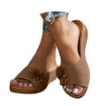 thumbnail image 2 of Mostsola Summer Open Toe Wedge Sandals for Women Hollow Out Bohemia Floral Platform Orthotic Slides, 2 of 7