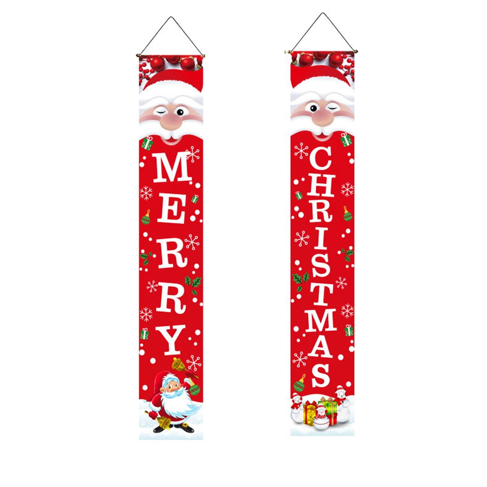 NGTEVOOS Clearance Merry Christmas, Door Banners, Porch Signs, Hanging