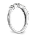 thumbnail image 6 of 14K White Gold Ring Band Wedding Diamond Round Baguette, Size 9, 6 of 6