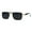 Black Gold (Black), variant on PASTL Sunglasses for Men & Women Retro Rectangle Metal Trim UV400 Black Gold