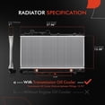 thumbnail image 4 of A-Premium Engine Coolant Radiator Assembly with Transmission Oil Cooler Compatible with Subaru Forester 2009 2010 2011 2012 2013 H4 2.5L Turbocharged, Automatic Transmission, Replace# 45119SC020, 4 of 8