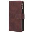 thumbnail image 2 of Pour Apple Iphone 14 Plus Étui Portefeuille Multi-Zip Marron, 2 of 5