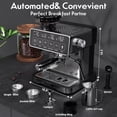 thumbnail image 2 of Espresso Machine with Grinder, 20 Bar Professional Coffee Milk Frother Steam Wand, All-in-One Stainless Steel Maker to Make Latte, Cappuccino, 67oz Detachable Water Tank, 2 of 4