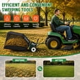 42/44/48/50 Inch Tow Behind Lawn Sweeper, Leaf & Grass Collector with ...