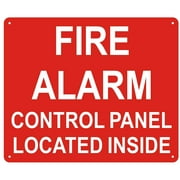 FIRE ALARM CONTROL PANEL LOCATED INSIDE SIGN- ( Reflective !!! ALUMINUM , 10X12)