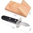 thumbnail image 2 of LANFENG Oyster Knife Shucker Set Oyster Shucking Knife with Wooden holder Oyster Shucking Clamp Seafood Tools, 2 of 6