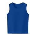 thumbnail image 6 of Dwellite Boys Tank Tops Athletic Sleeveless Crewneck T-Shirts for Kids Undershirts 2-13 Years Royal Blue 120, 6 of 7