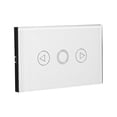 thumbnail image 4 of Panel de cristal de 1 vía, atenuador táctil, luces LED incandescentes, interruptor de pared AC110-240V blanco, 4 of 6