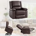 thumbnail image 2 of IDEALHOUSE Sofa Bed Coffee Power Recliner Chair with Massage & Heat, Electric Lift, Adjustable PU Upholstery, Cup Holder, USB Port, and Side Pocket, Heavy Duty Reclining Sofa, 2 of 7
