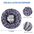 thumbnail image 3 of Shower Caps,Leopard Pattern Purple Waterproof Shower Cap for Women 4 Pieces,Double Reusable Hair Cover for Shower PEVA Elastic Stretch Hem, 3 of 7