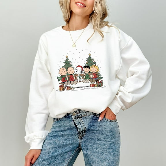 Cute Dog and Friends Christmas Sweatshirt, Cozy Holiday Crewneck, Festive Winter Graphic Pullover