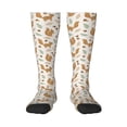 thumbnail image 2 of Picia Women Crew Soft Moisture-wicking Socks Squirrel And Leaves Pattern Design Cotton Socks, One Size fit All, 2 of 9