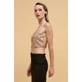 thumbnail image 4 of Floral sequins straight neck crop top, 4 of 5
